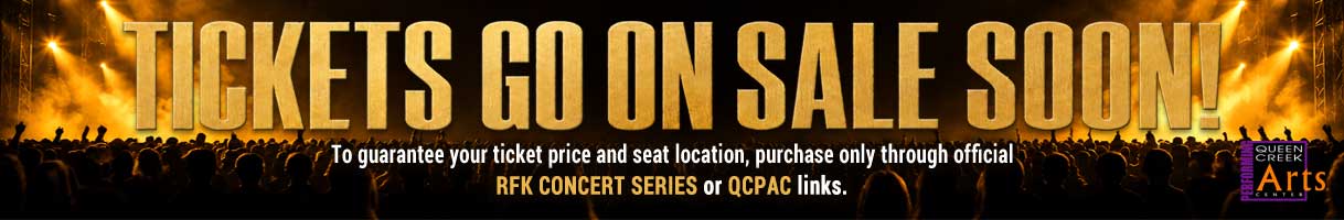 Tickets go on sale soon for the RFK Concert Series. Purchase only through official RFK Concert Series or QCPAC links.